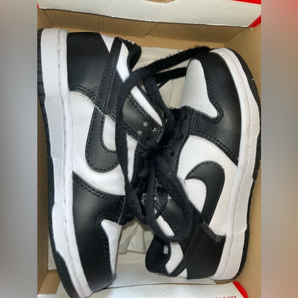 Kids Nike Dunk Low Retro “panda” black and white edition-KIDS SIZE 11